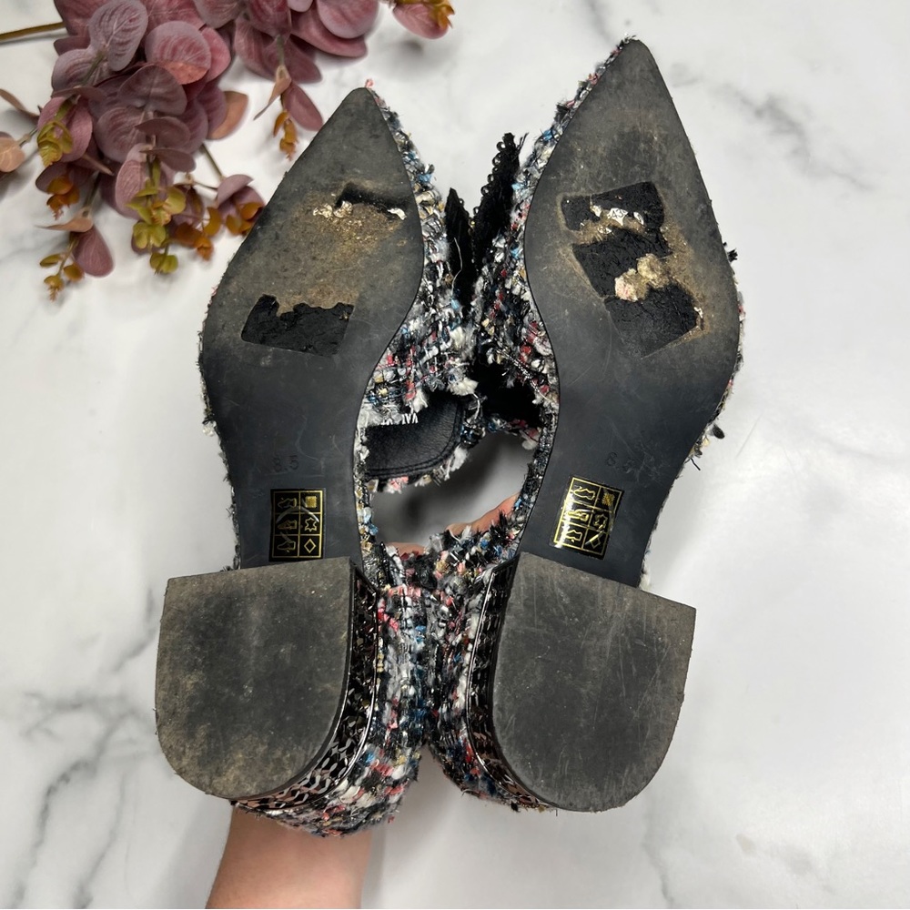 Jeffrey Campbell Valenti Mixed Media Bow Loafer Block Heel - Picture 8 of 11